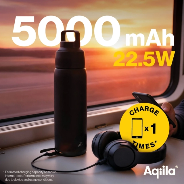 Aqiila Powerbottle BO5 With detachable powerbank 