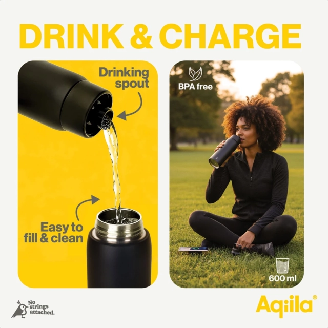 Aqiila Powerbottle BO5 With detachable powerbank 