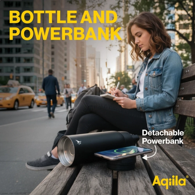 Aqiila Powerbottle BO5 With detachable powerbank 