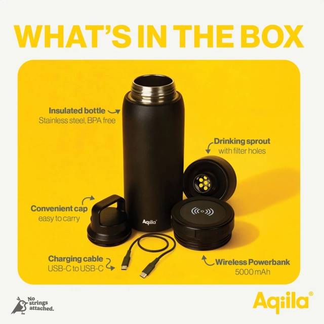 Aqiila Powerbottle BO5 With detachable powerbank 