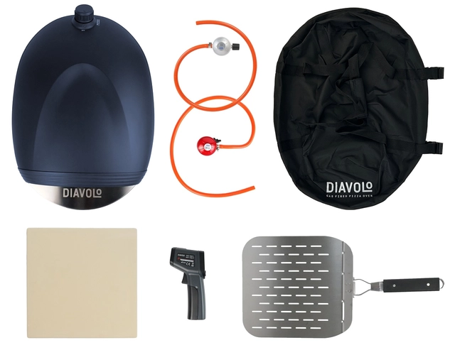 Delivita Diavolo Gas-Fired Pizza Oven Navy 