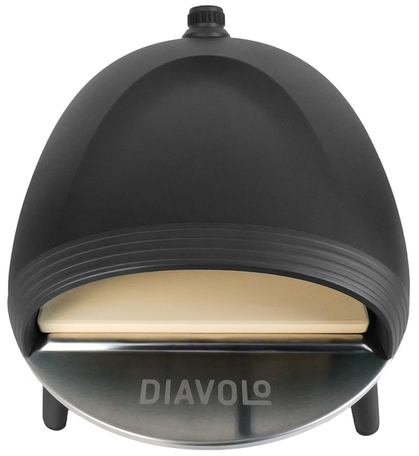 Delivita Diavolo Gas-Fired Pizza Oven Black 