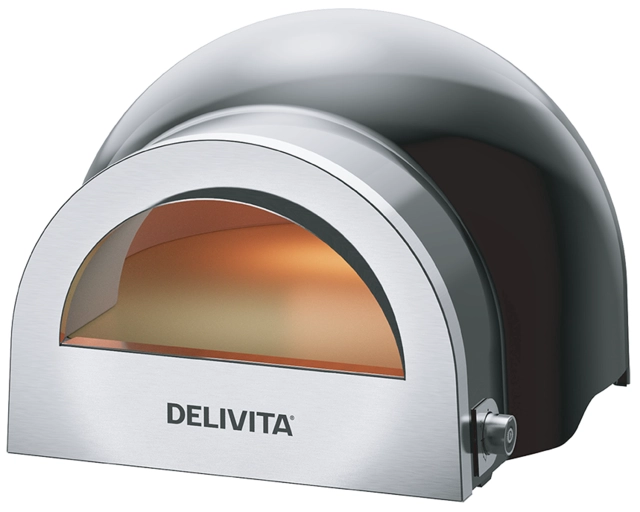 Delivita Flow Dual-Fuel Pizza Oven Very Black 