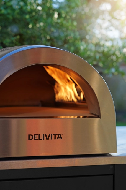 Delivita Flow Dual-Fuel Pizza Oven Very Black 