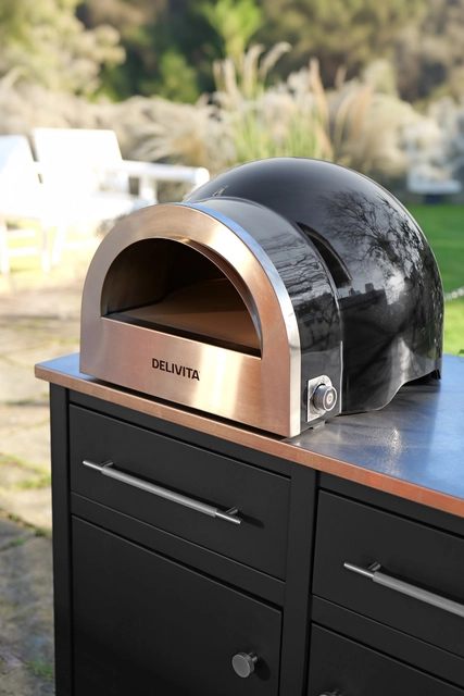 Delivita Flow Dual-Fuel Pizza Oven Very Black 