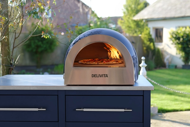Delivita Flow Dual-Fuel Pizza Oven Royal Blue 