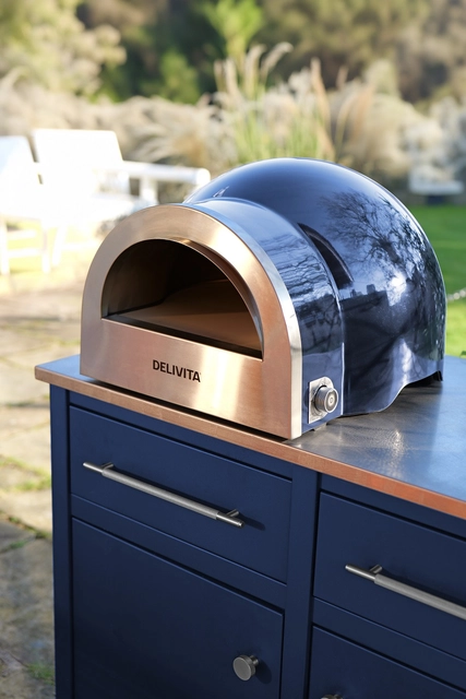 Delivita Flow Dual-Fuel Pizza Oven Royal Blue 