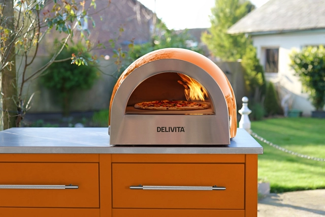 Delivita Flow Dual-Fuel Pizza Oven Orange Blaze 
