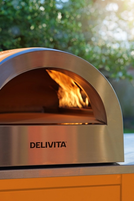 Delivita Flow Dual-Fuel Pizza Oven Orange Blaze 