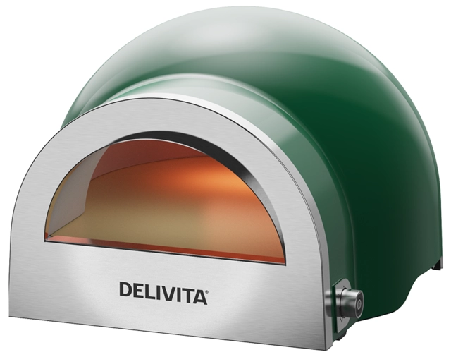 Delivita Flow Dual-Fuel Pizza Oven British Racing Green 