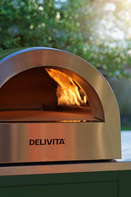 Delivita Flow Dual-Fuel Pizza Oven British Racing Green 