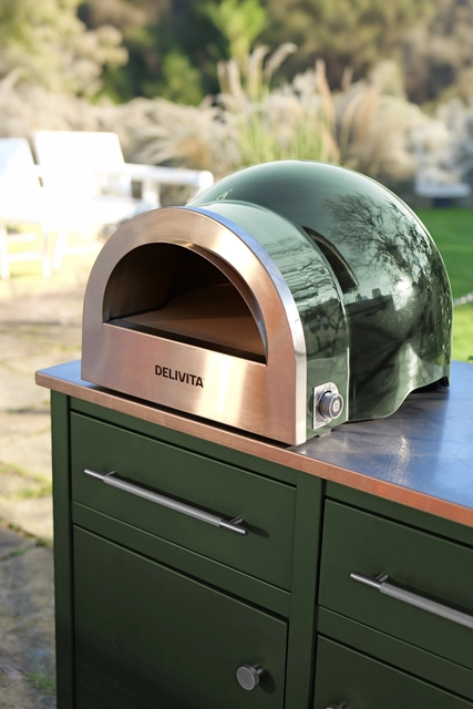 Delivita Flow Dual-Fuel Pizza Oven British Racing Green 