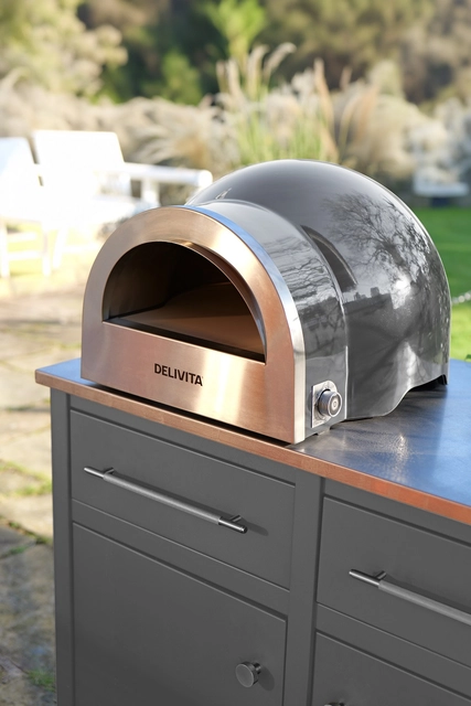 Delivita Flow Dual-Fuel Pizza Oven Hale Grey 