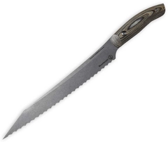 Messermeister Carbon 23cm Scalloped Slicer, Bread Knife