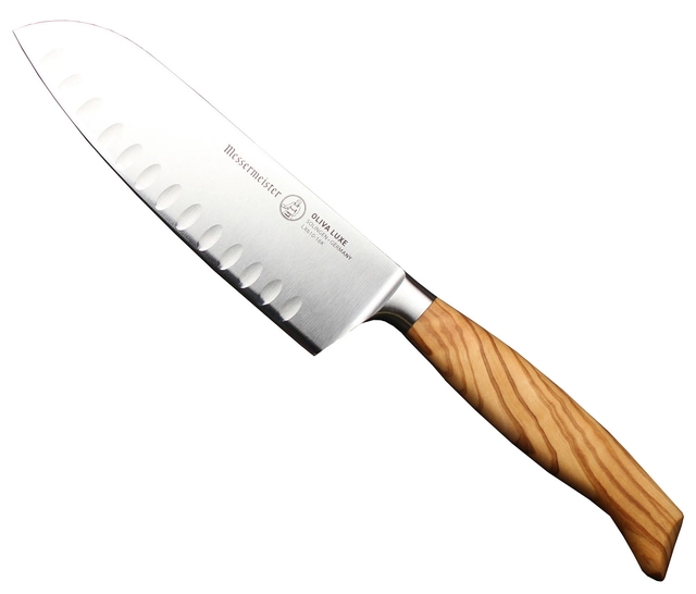 Messermeister Oliva Luxe 16,5cm Santoku Kullenschliff 