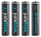 Pale Blue Li-Ion Rechargeabl AAA Battery 4 pack of AAA with 4x1 charging cable
