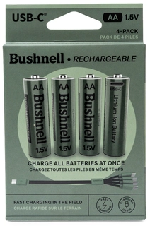 Pale Blue Voyager AA Battery Bushnell 4-pack AA w/ 4x1 cable USB-C