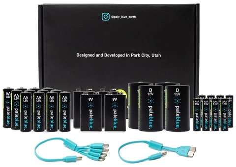 Pale Blue Voyager Home Conversion Kit 4x9V/4xD/12xAA/8xAAA