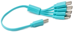 Pale Blue Cable USB-C to USB-C 4 charging ports, 100cm