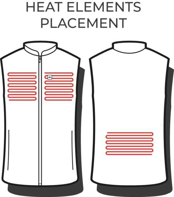 HeatX Heated Core Vest Womens L Black/Grey 