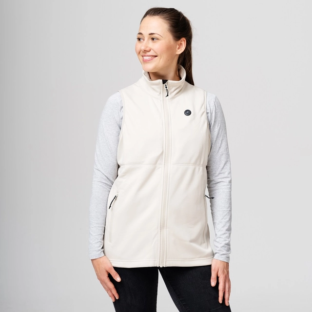 HeatX Heated Fleece Vest Womens XS Sand 