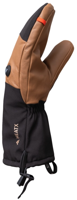 HeatX Carve Mittens XS Brown/Black - Battery Heated 