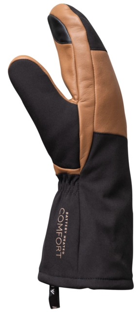 HeatX Carve Mittens XS Brown/Black - Battery Heated 