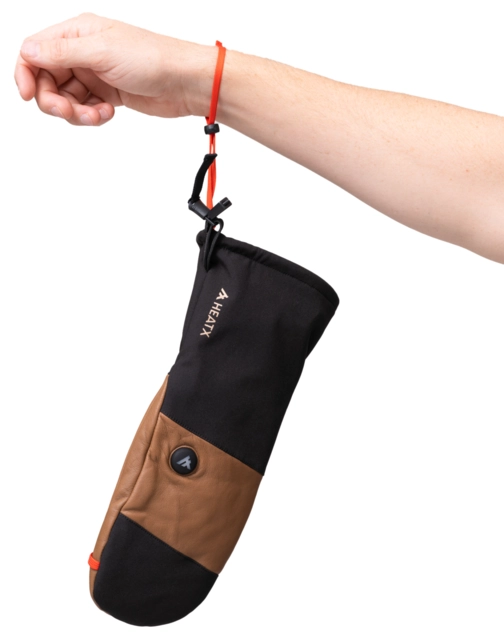 HeatX Carve Mittens XS Brown/Black - Battery Heated 