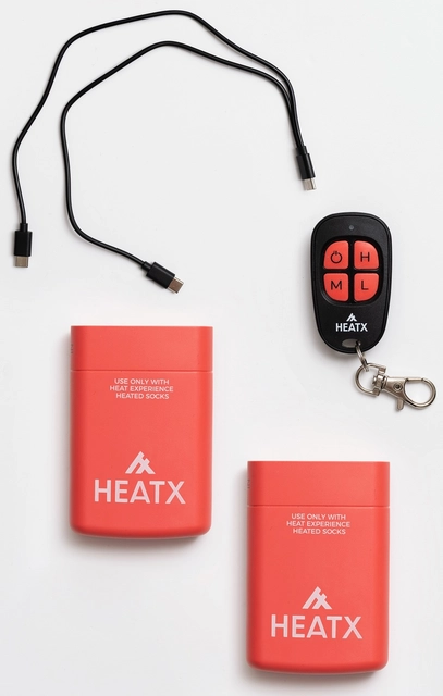 HeatX Carve Socks and Battery XS Sand/Black - Battery Heated - EU34-36 