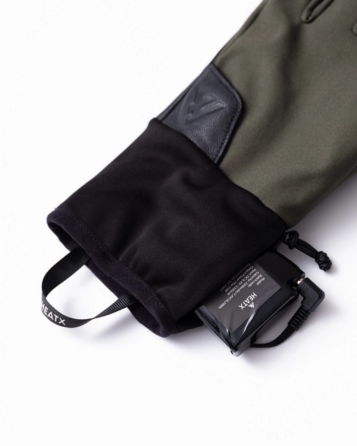 HeatX Hunt Gloves Light S Olive - Battery Heated 