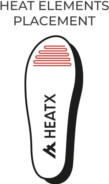 HeatX Hybrid Insoles, App Control S Black - Battery Heated, EU35-37 