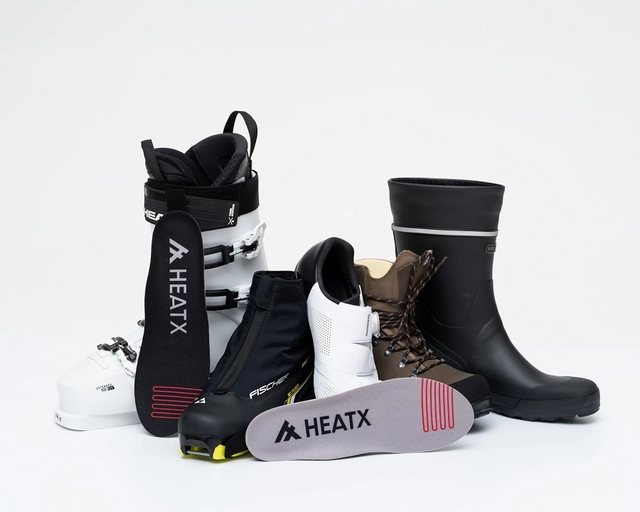 HeatX Hybrid Insoles Remote Control S Sand - Battery Heated, EU35-37 