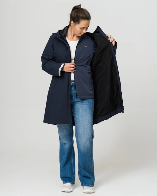 HeatX Metro Coat 3-in-1 W's XS Navy/Pale Navy - Battery Heated 
