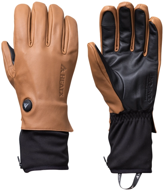 HeatX Metro Gloves XS Brown/Black - Battery Heated 