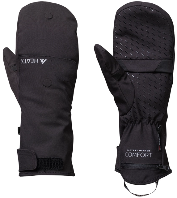 HeatX Pullover Mittens v2 S Black - Battery Heated 