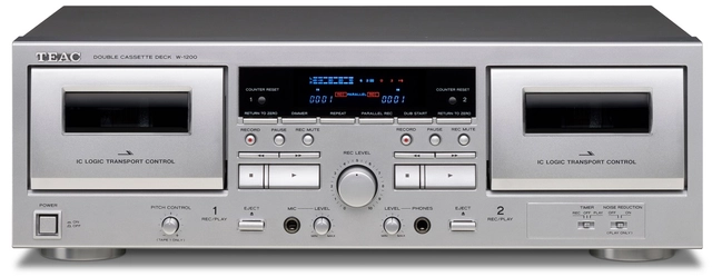 TEAC W-1200 Double Cassettedeck Silver 