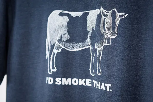 Traeger Cow SS Tee Heather Navy - L 